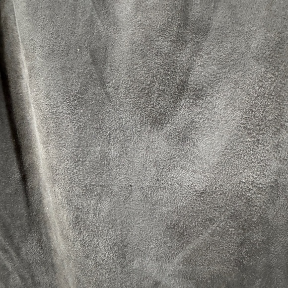 LOFT Faux Suede Grey Straight Side Slits Skirt Size 2 Petite - Picture 9 of 13